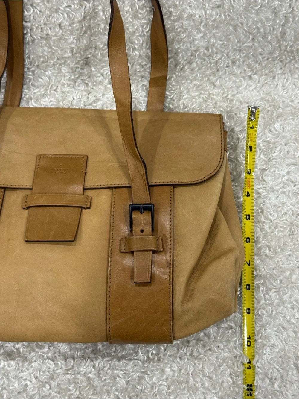 Gucci Leather Messenger double handle Bag